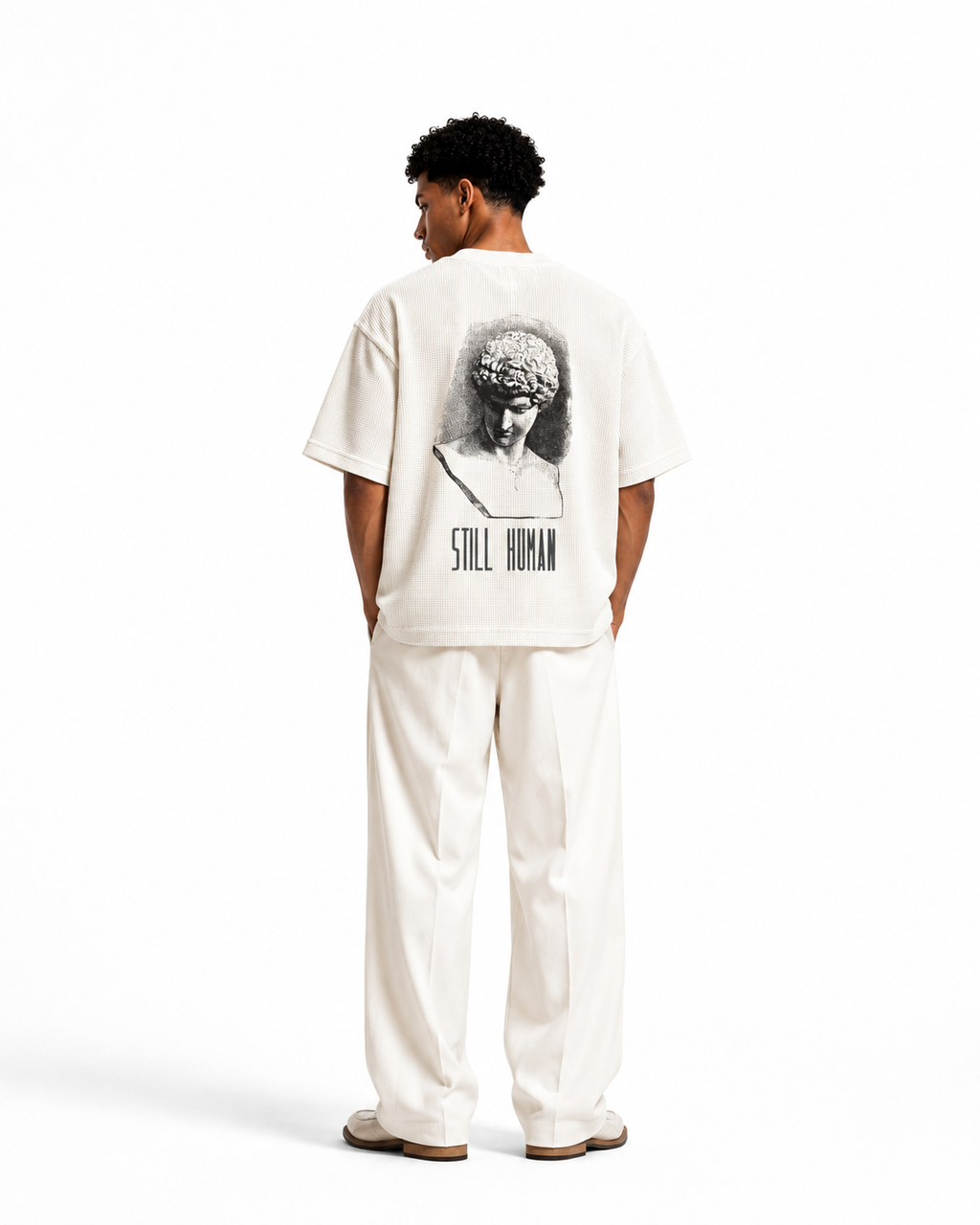 STILL HUMAN — Waffle Knit Oversized Tee