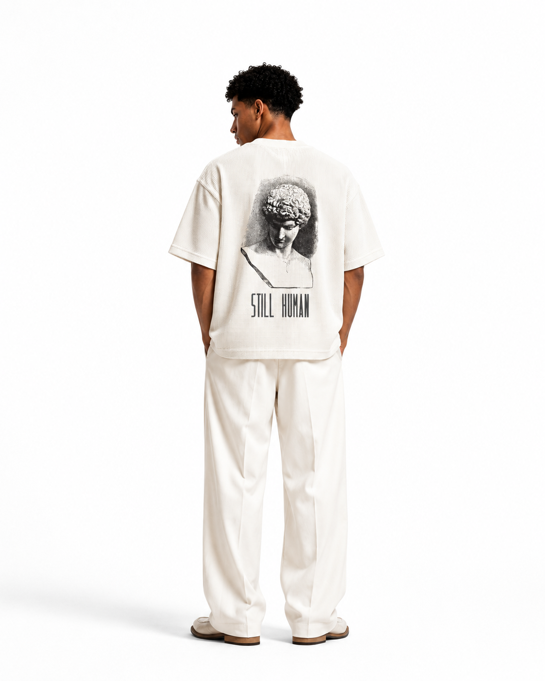 STILL HUMAN — Waffle Knit Oversized Tee