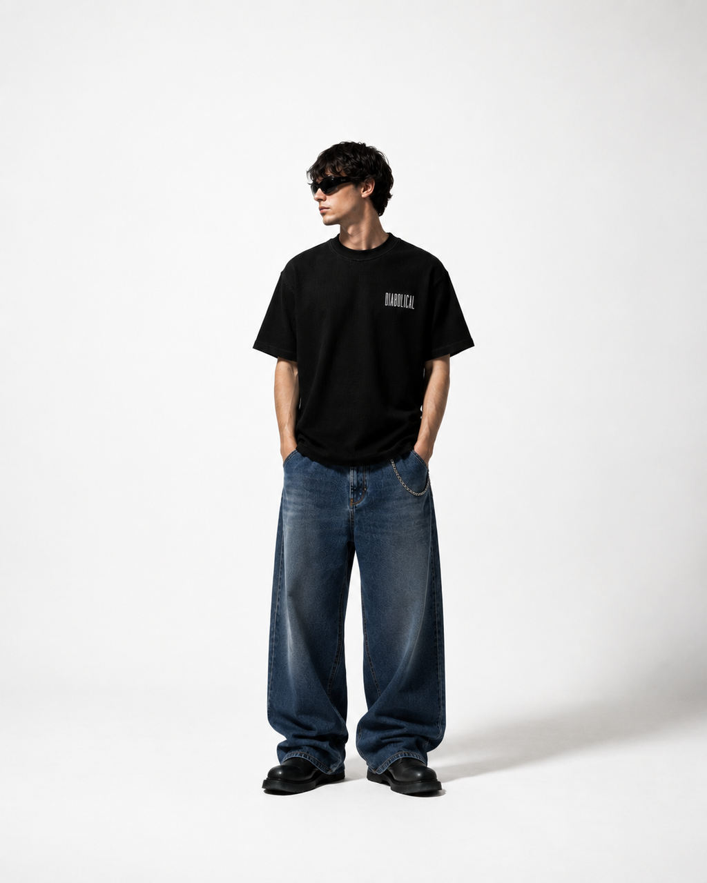 NO GOD Waffle Knit Tee