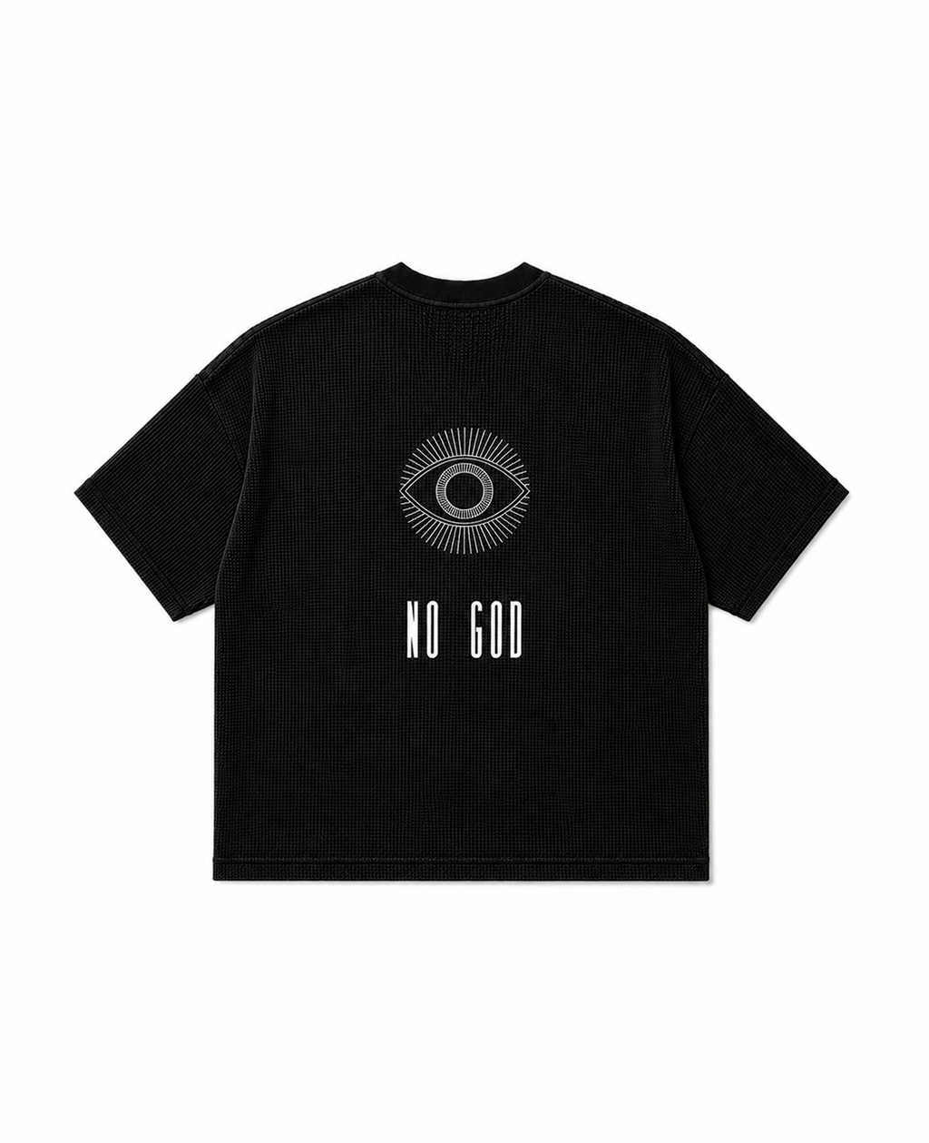 NO GOD Waffle Knit Tee