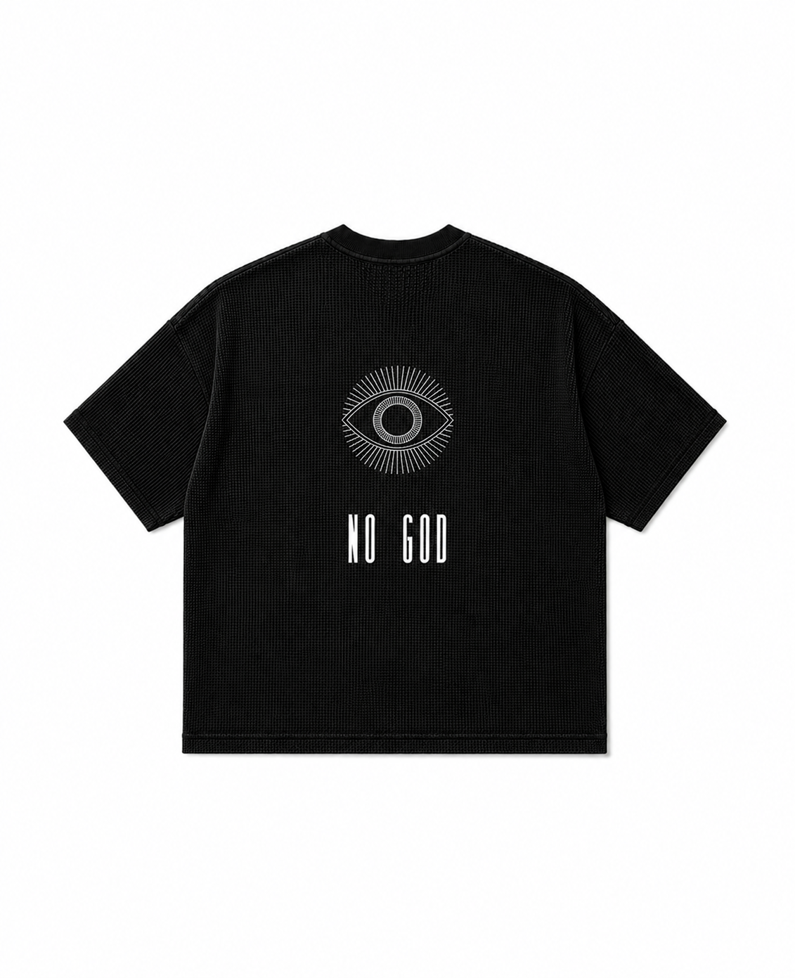 NO GOD Waffle Knit Tee