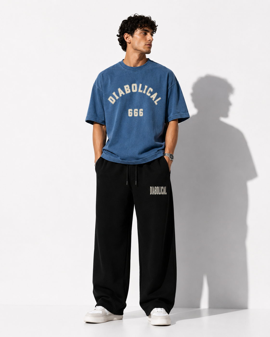 DIABOLICAL Essential Wide-Leg Sweatpants – Black