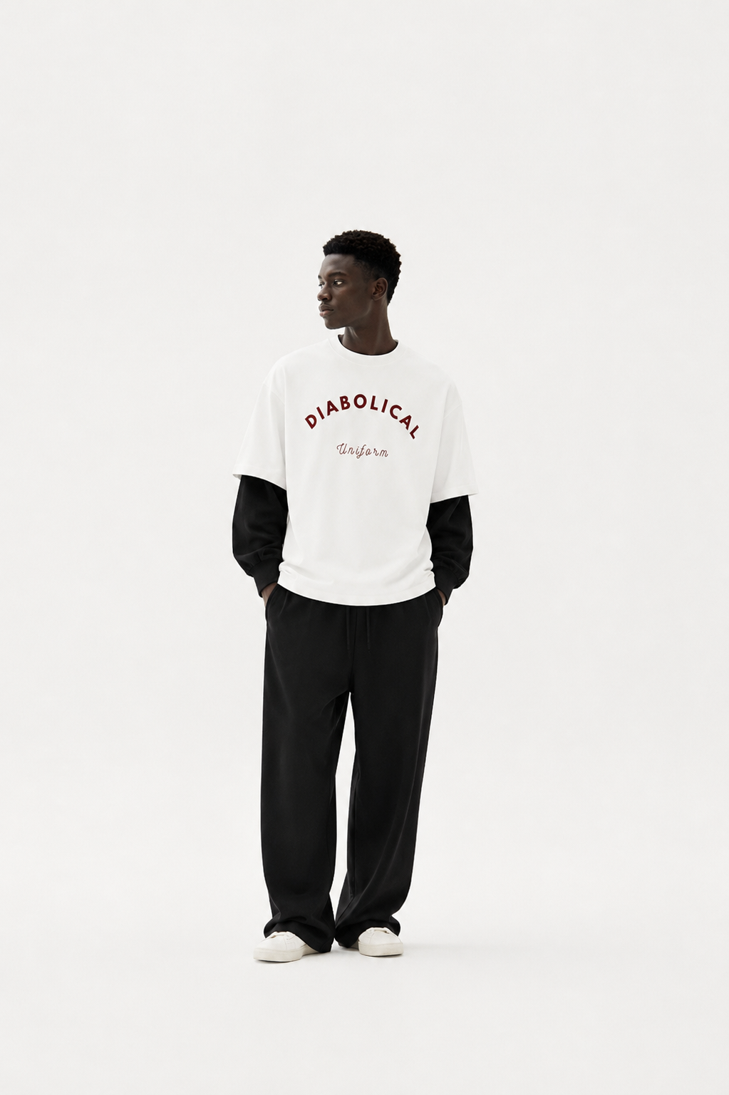 Uniform Layered Tee – White
