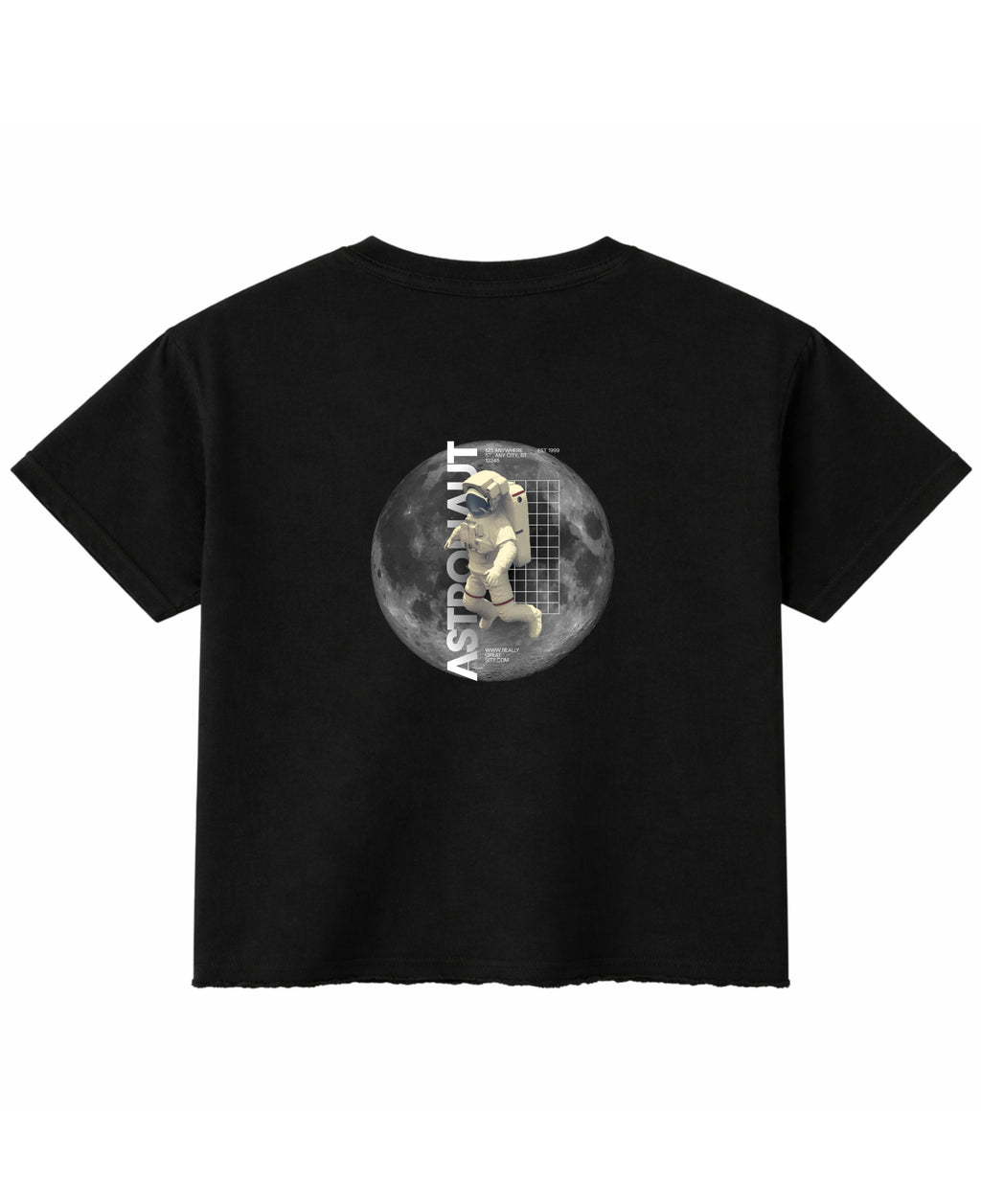 Black Boxy Fit T-shirt Back Design