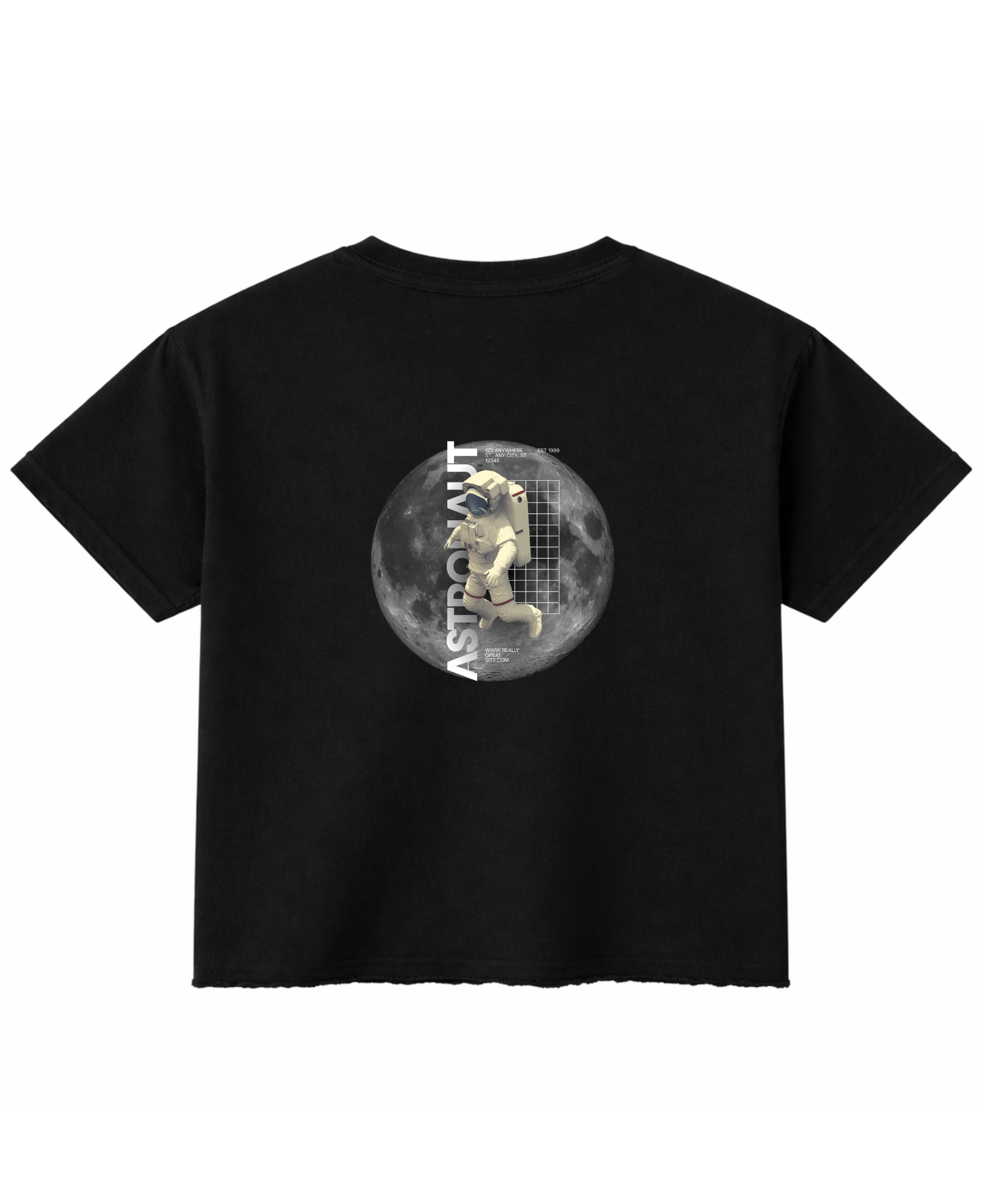 Black Boxy Fit T-shirt Back Design