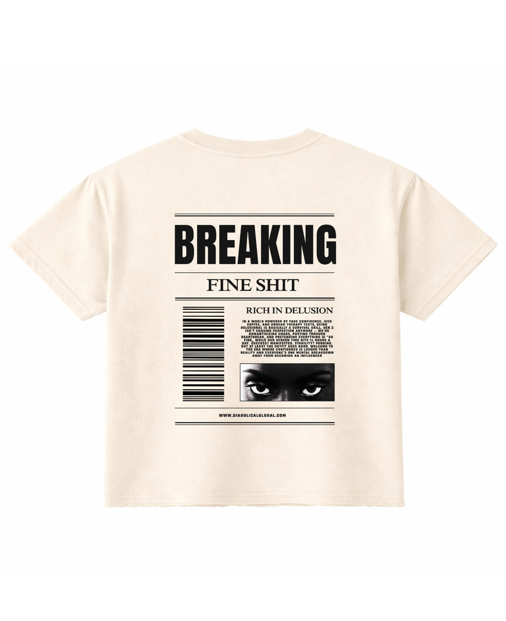 Off White Boxy Fit T-shirt Back Design