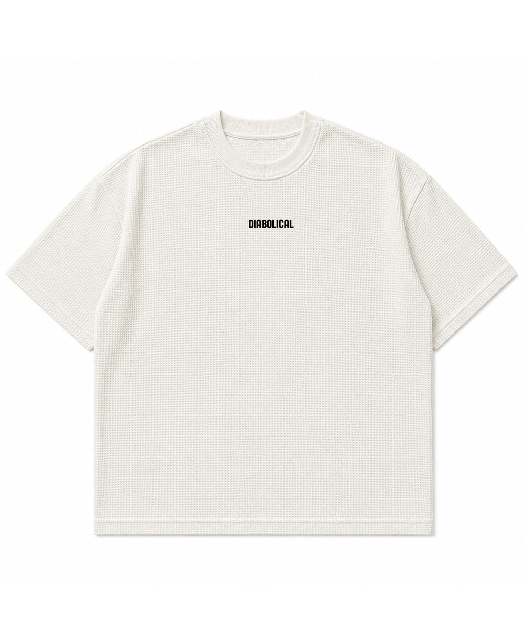 Off-white waffle boxy fit Front Design