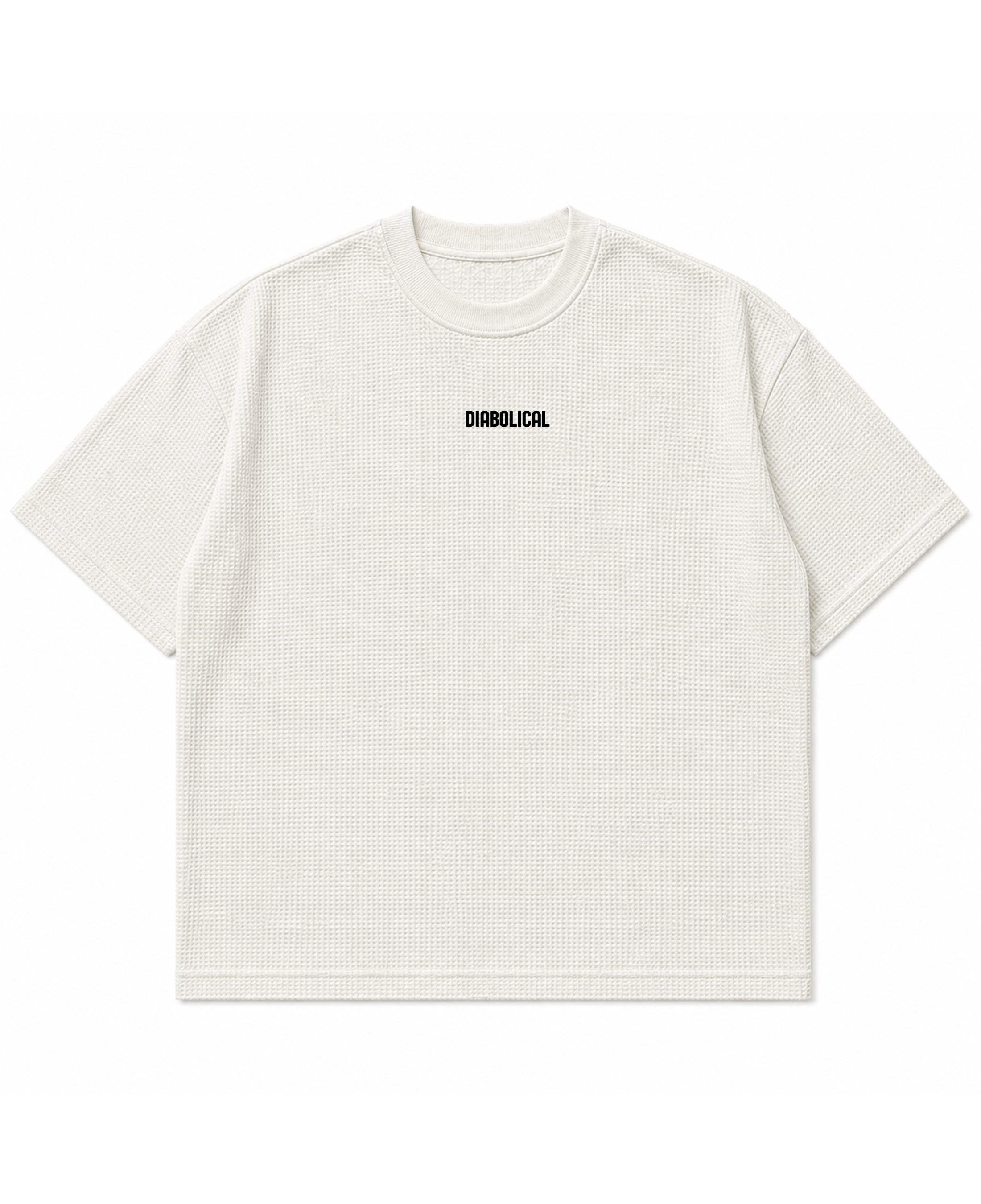 Off-white waffle boxy fit Front Design