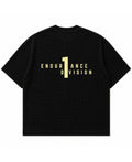 Black waffle boxy fit Back Design