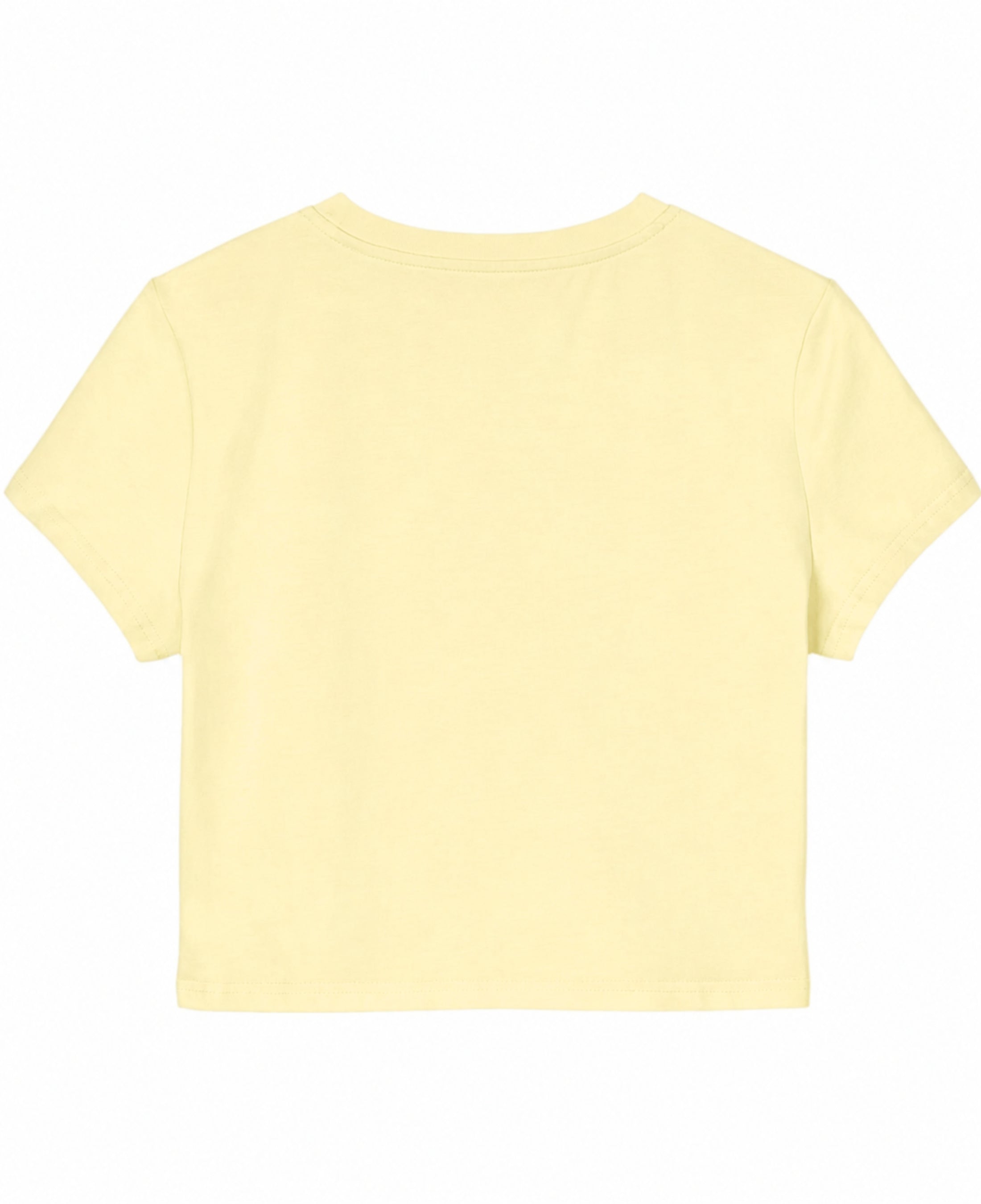 Butter Yellow Baby Tee Back Design