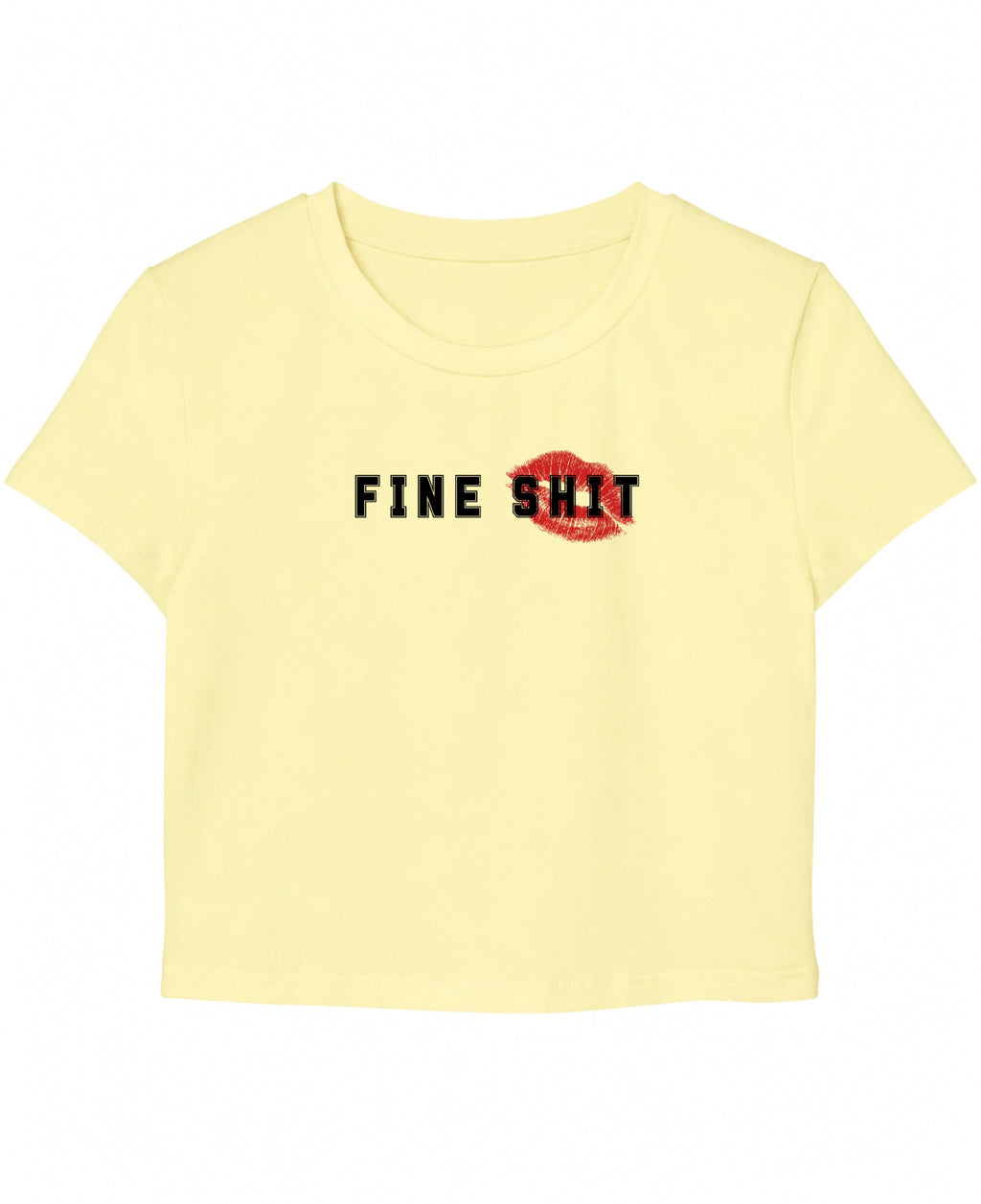 Butter Yellow Baby Tee Front Design