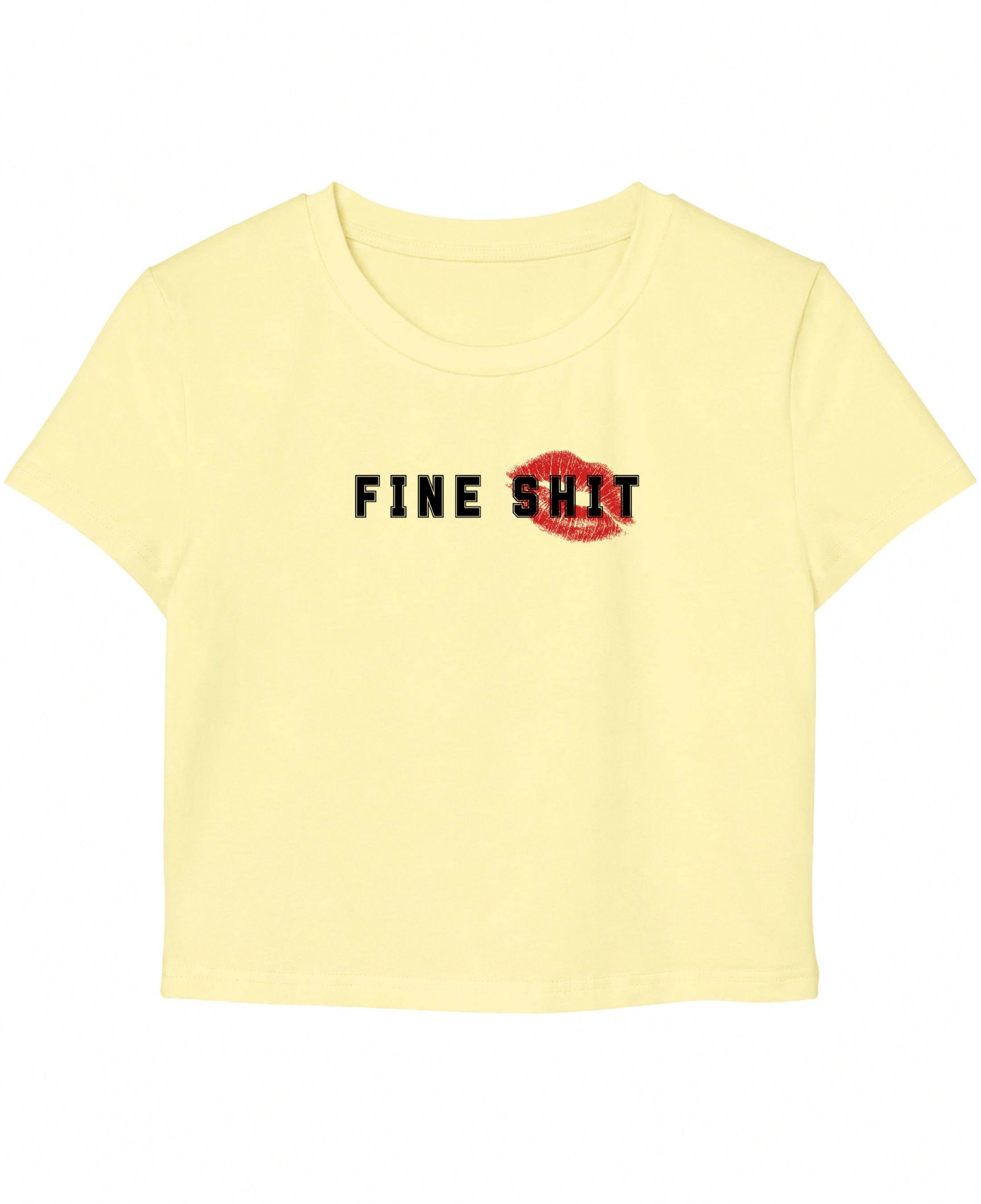 Butter Yellow Baby Tee Front Design