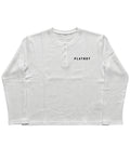 White Henley waffle knit Front Design
