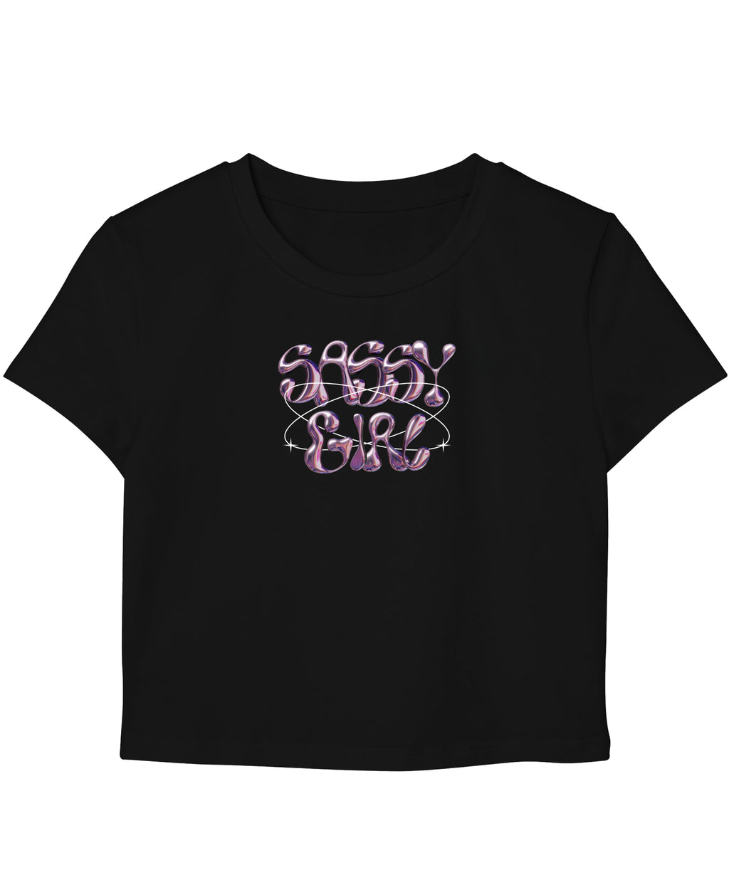 Black Baby Tee Front Design