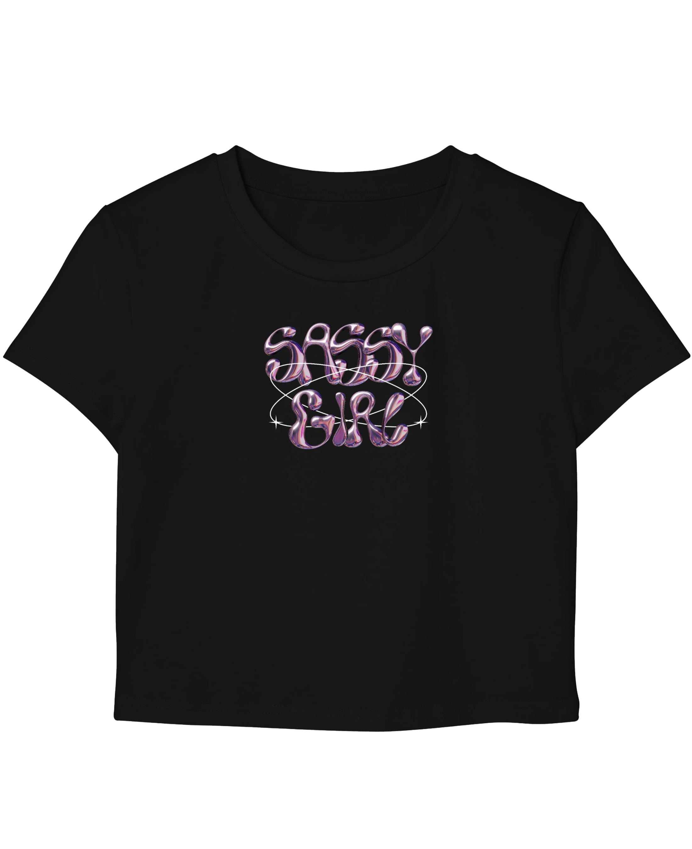 Black Baby Tee Front Design