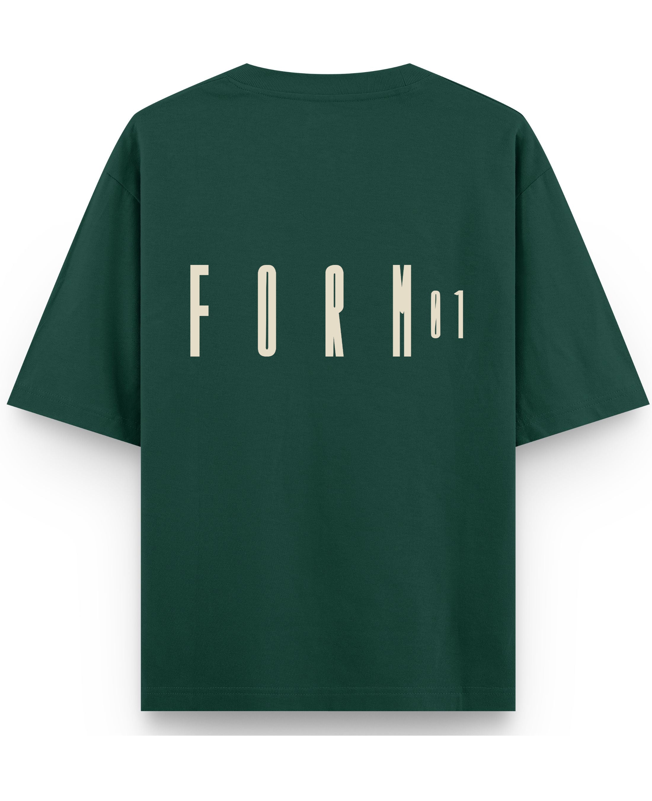 Bottle Green Oversized T-Shirt Back Design