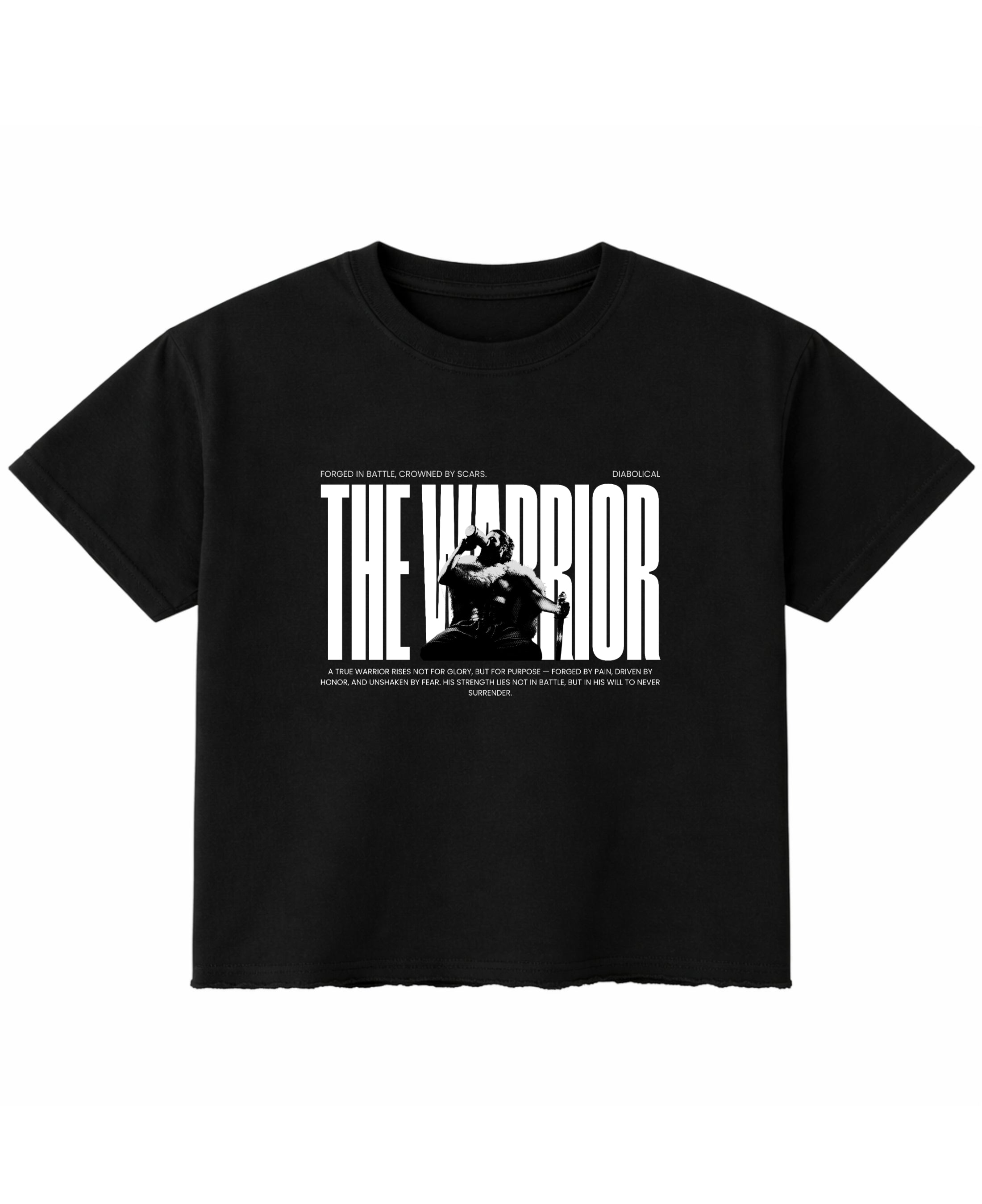 Black Boxy Fit T-shirt Front Design