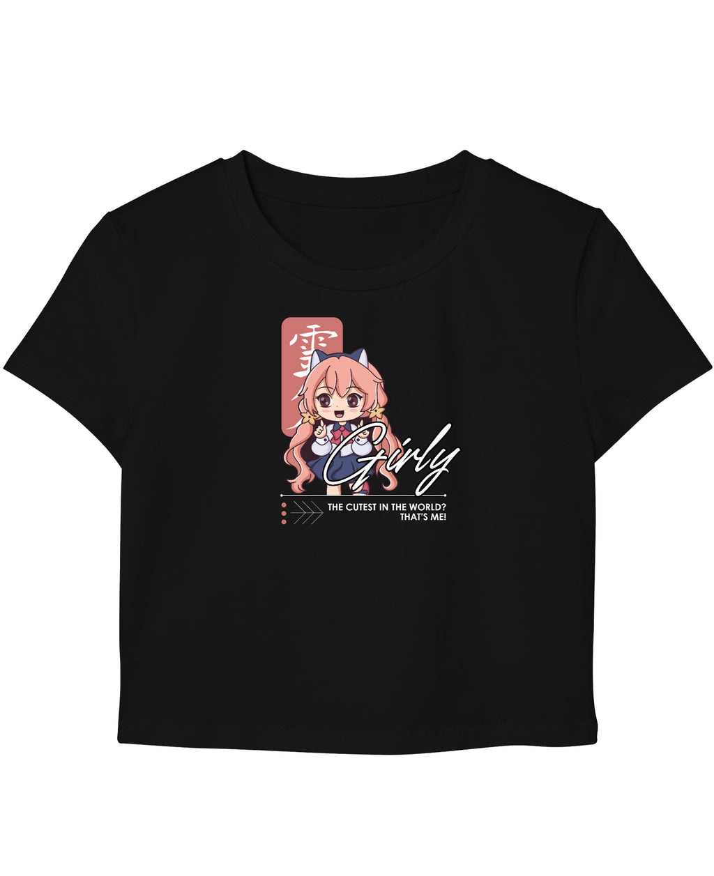 Black Baby Tee Front Design
