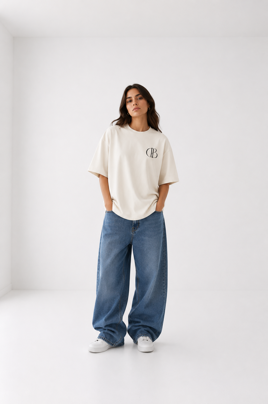 BREAKING OFF WHITE OVERSIZED TEE
